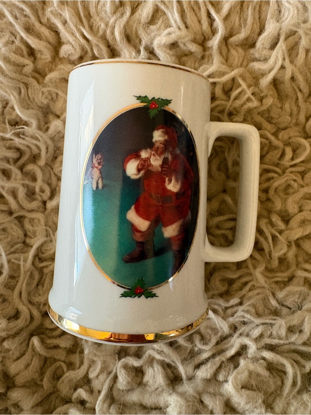 Vintage 1996 Christmas Coca-Cola Santa When Friends Drop In Mug